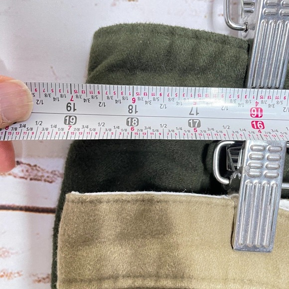 Lot Of 2 Walker And Hawkes 38 Mens Green Beige Flat Front Moleskin Pants - Picture 7 of 10